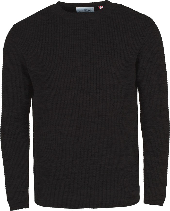 Afbeelding van KS35020 ABEL crew 915 Charcoal mix - Trui Crew-Neck - Kronstadt